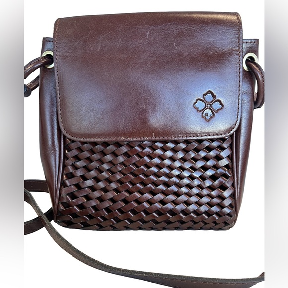 Patricia Nash Marisa Woven Leather Crossbody - Picture 1 of 8